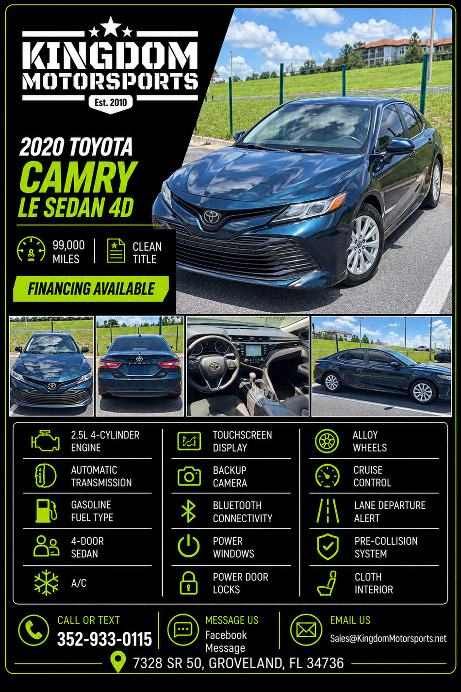 2020 Toyota Camry · LE Sedan 4D