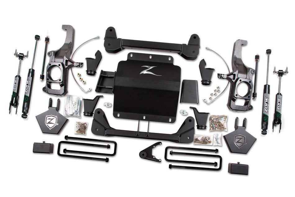 11-19 Silverado/Sierra 2500HD/3500HD 5.0 Inch Torsion Bar Drop Lift Kit Without Top Overload With Fox Adventure Shocks Zone Offroad