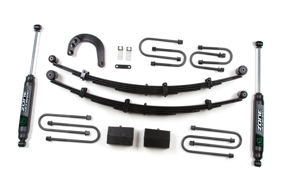 4 Inch Leaf Spring Lift Kit 88-91 Chevy 3/4 Ton SUV Fox Shocks Zone Offroad