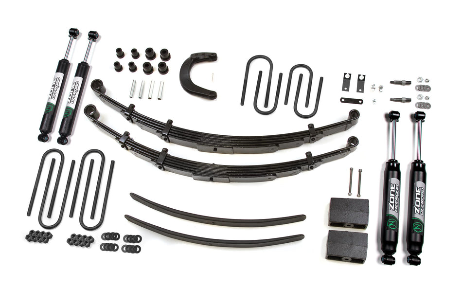 77-87 Chevy 3/4 Ton 6 Inch Leaf Spring Lift Kit With Fox Shocks Zone Offroad
