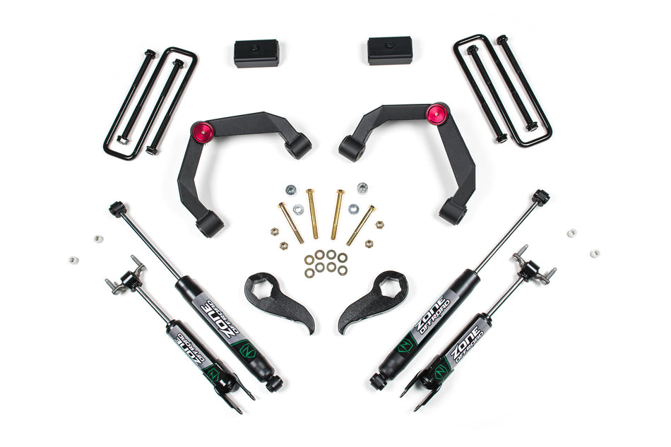11-19 Silverado/Sierra 2500HD/3500HD 3 Inch UCA Lift Kit With Overloads Fox Shocks Zone Offroad