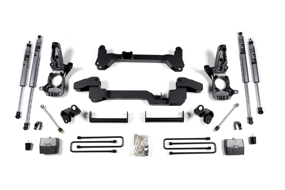 01-10 Silverado/Sierra 2500/3500 HD 6 Inch Lift Kit Fox Adventure Shocks Zone Offroad