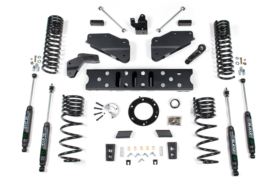 19-24 RAM 2500 6.5 Inch Radius Arm Bracket 4.5 Inch Rear Coils Diesel 6-Bolt T-Case Nitro Shocks Zone Offroad