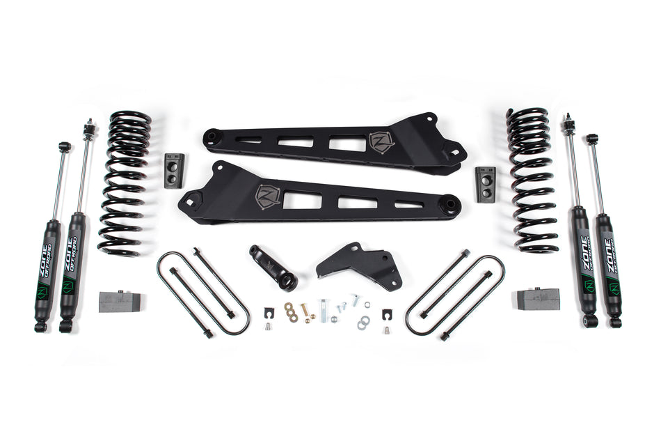13-18 RAM 3500 4 Inch Replacement Radius Arm Lift Kit Gas 2 Inch Rear Block Fox Shocks Zone Offroad