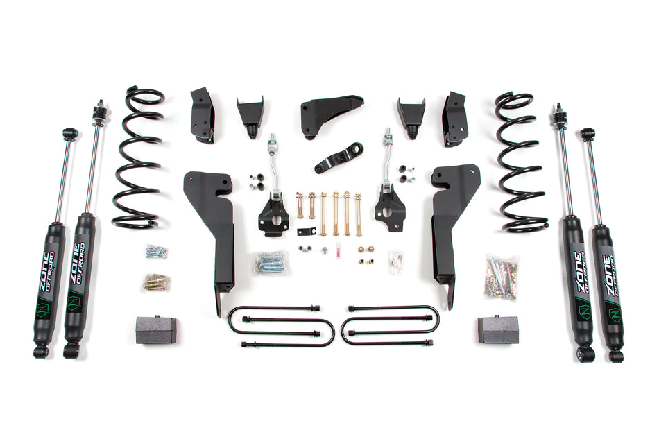 08 Dodge RAM 2500 6 Inch Lift Kit With 3.5 Inch Axle Gas With Nitro Shocks Zone Offroad