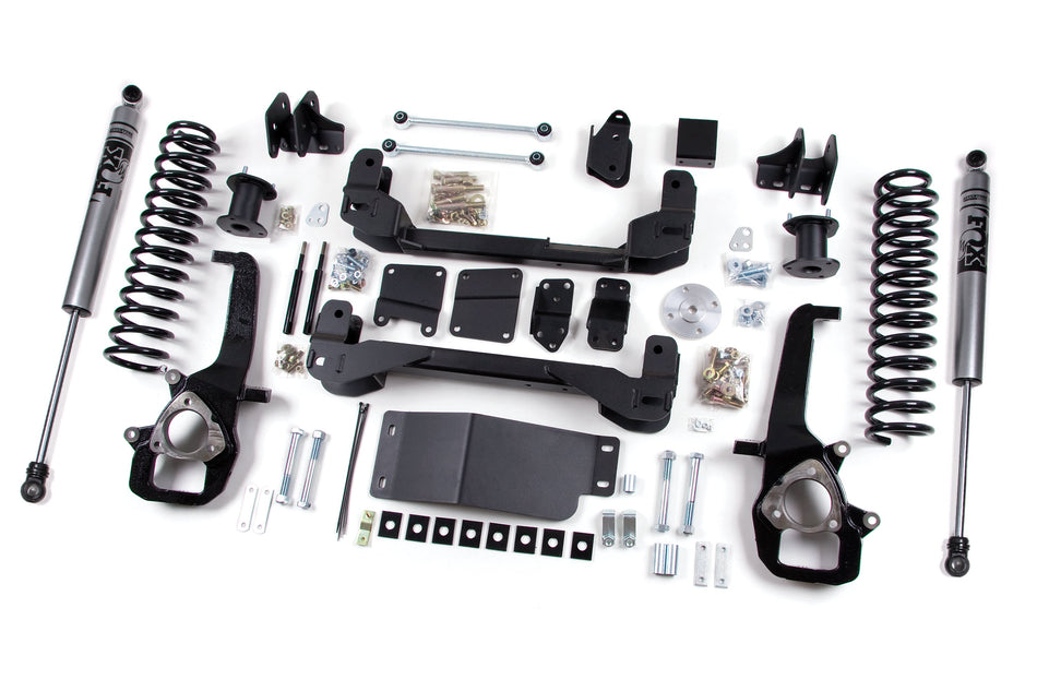13-15 Dodge RAM 1500 6 Inch Front 3 Inch Rear Lift Height Strut Spacer Lift Kit Fox Shocks Zone Offroad
