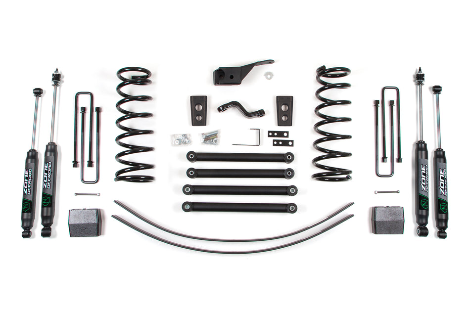 00-02 Dodge RAM 2500 5.0 Inch Coil Spring Lift Kit With Nitro Shocks Zone Offroad