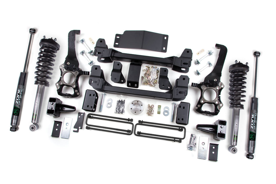 09-13 Ford F-150 4WD 6 Inch Suspension Lift Kit, 5 Inch Rear Lift, Block - Nitro Loaded Struts, Nitro Shocks Zone Offroad