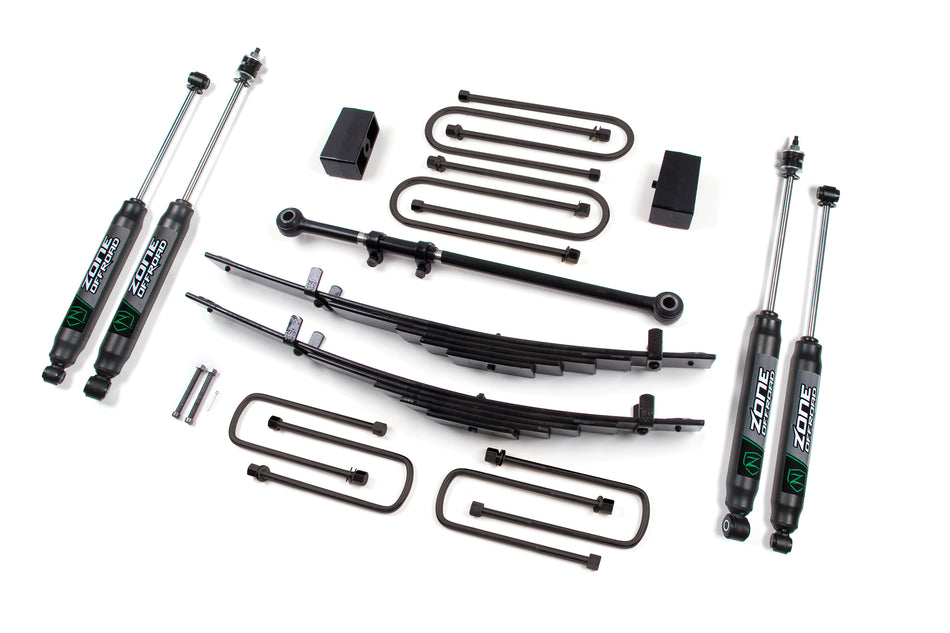 00-05 Ford Excursion 4 Inch Leaf Spring Lift Kit With Nitro Shocks Zone Offroad