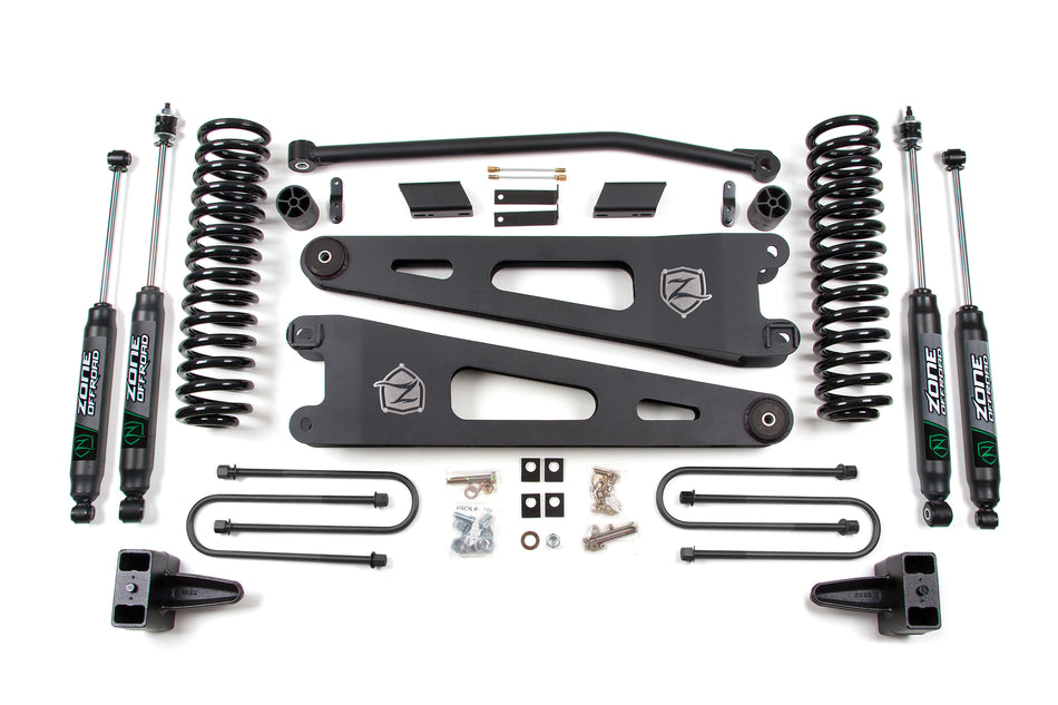 08-10 Ford F-250/F-350 Super Duty 4 Inch Radius Arm Lift Kit Gas With Nitro Shocks Zone Offroad