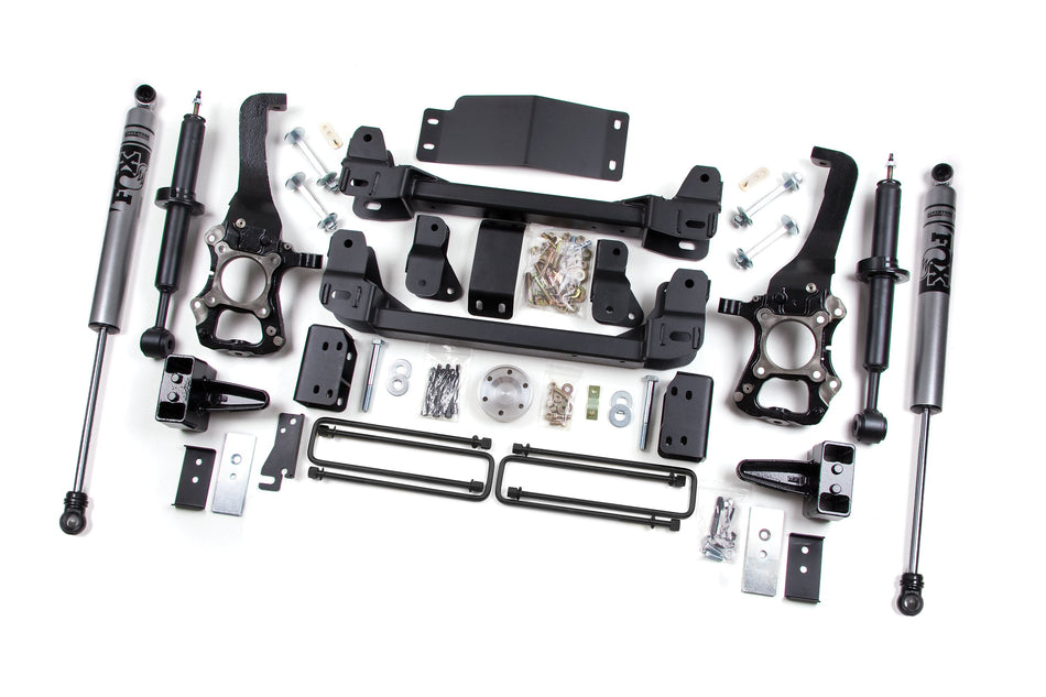 09-13 Ford F-150 6 Inch Lift Kit 4 Inch Rear Block Fox Shocks Zone Offroad