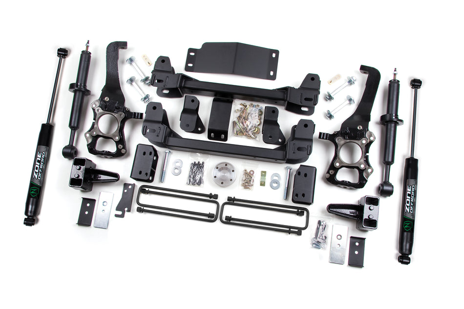 09-13 Ford F-150 6 Inch Lift Kit 4 Inch Rear Block With Nitro Shocks Zone Offroad