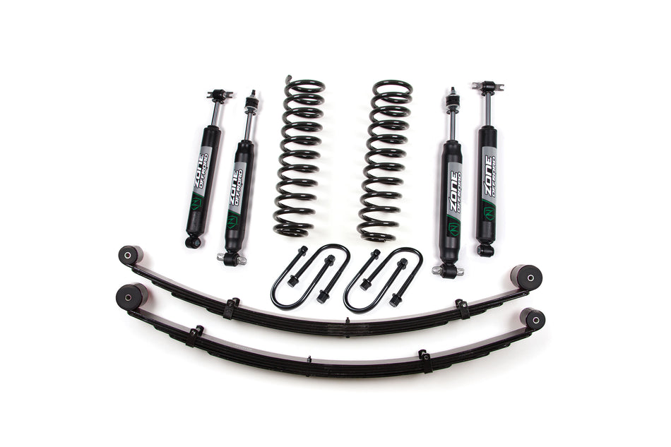 84-01 Jeep Cherokee XJ 3 Inch Lift Kit With Rear Springs -Dana 35 Fox Shocks Zone Offroad