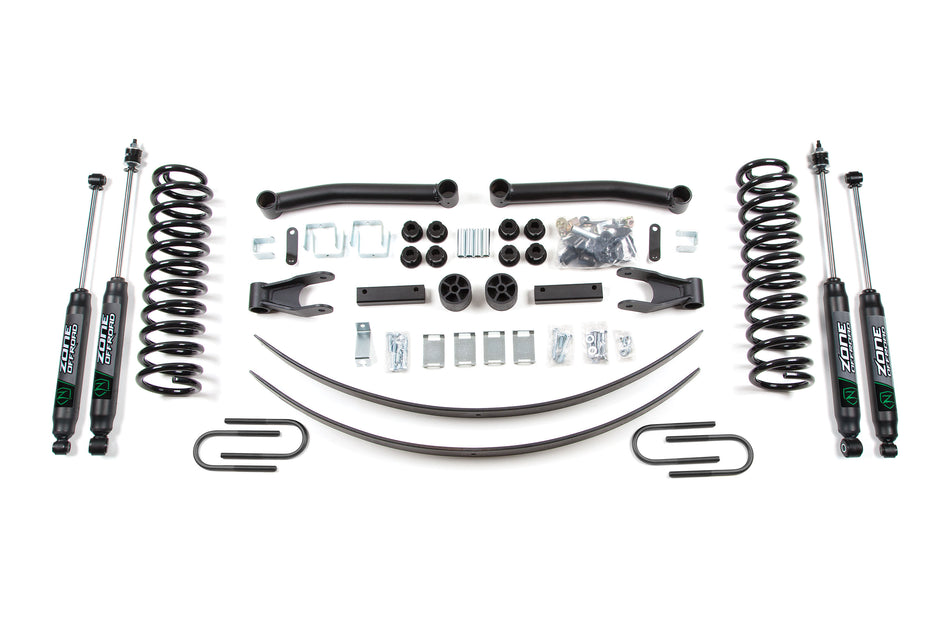 86-92 Jeep Commanche MJ 4.5 Inch Coil Spring Lift kit Fox Shocks Zone Offroad